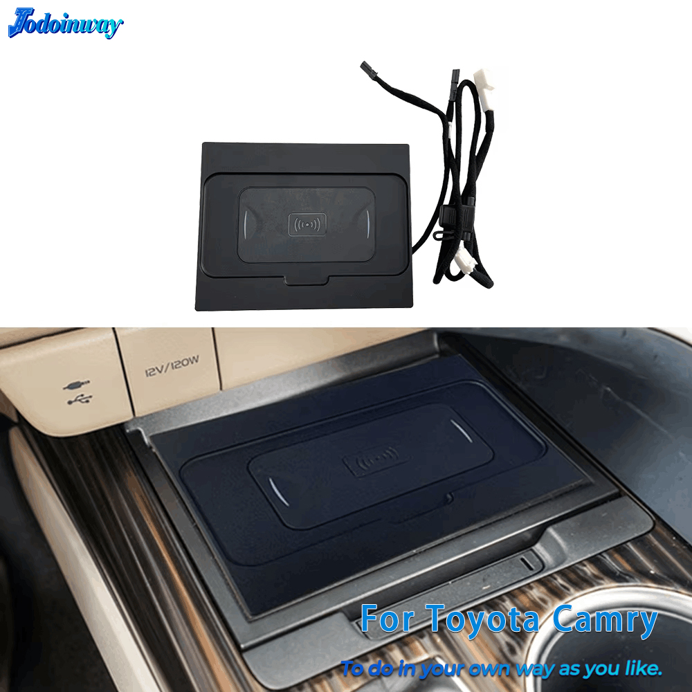 Fast wireless charging pad for Toyota Camry 2018 2019 2020 charger socket phone mount mobile holder car accessories