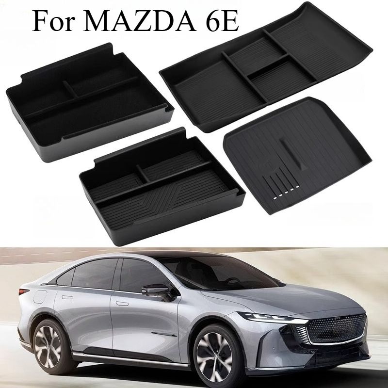For MAZDA 6E Central Control Armrest Box Storage Box Wireless Charging Silicone Pad Car Interior Accessories Modification