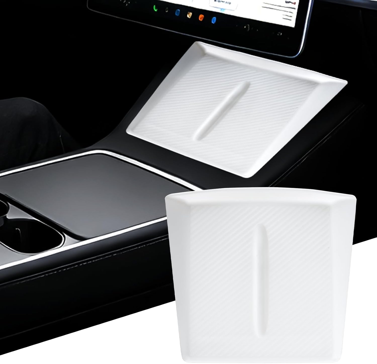 Premium Soft For Tesla Model Y Juniper 2025 2026 Wireless Charging Pad Center Console Anti Slip Silicone Mat Car Accessories