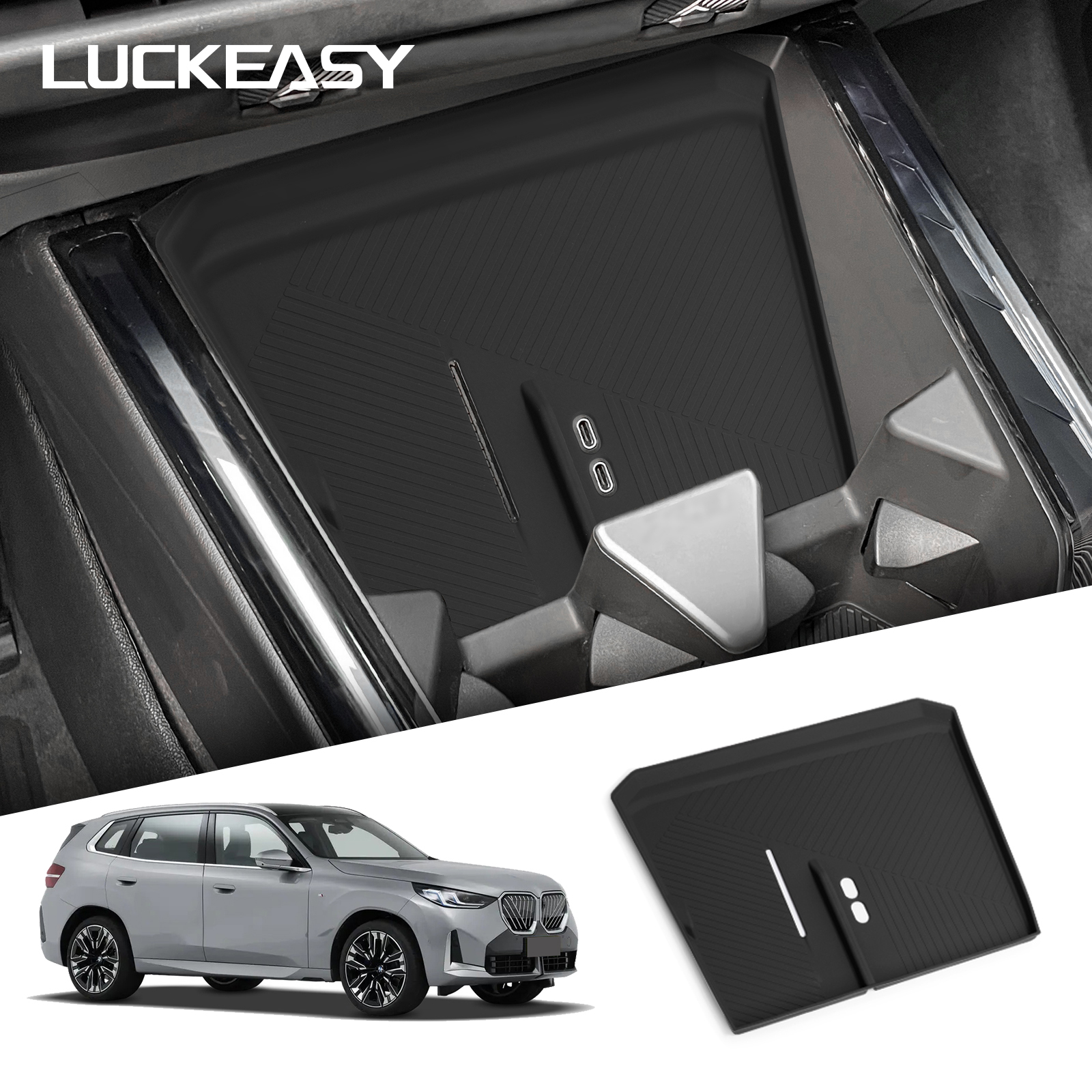 for BMW X3 2025 Wireless Charging Pad Center Control Anti-slip Mat Car Interior Accessories Phone Charger Mat Protective Pad