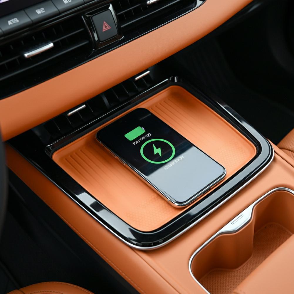 For Changan Deepal S05 Car Central Control Wireless Charging Silicone Pad Central Storage Dustproof Mat Organizer Acccessories