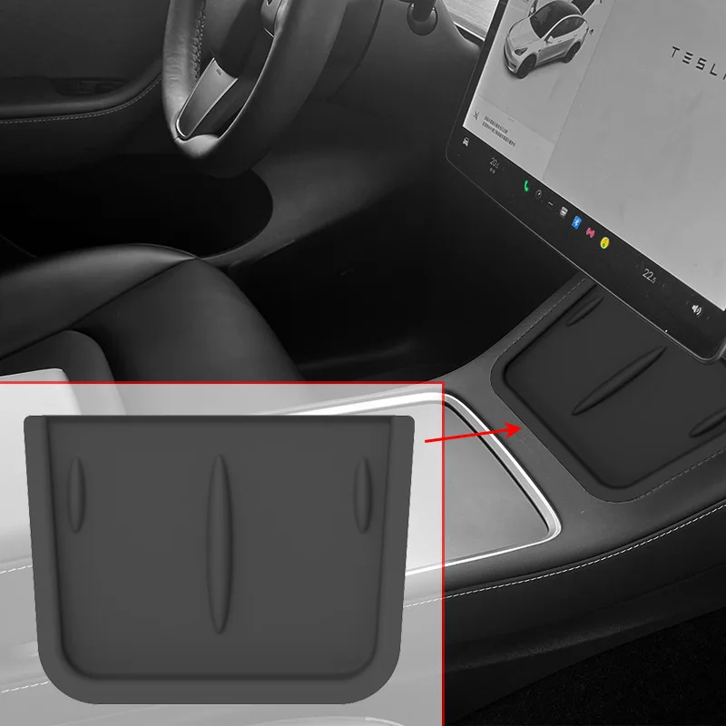 New Wireless Charger Pad For Tesla Model 3/Y/S/X Highland 2022-2024 Accessories Center Console Organizer Charging Station Mats