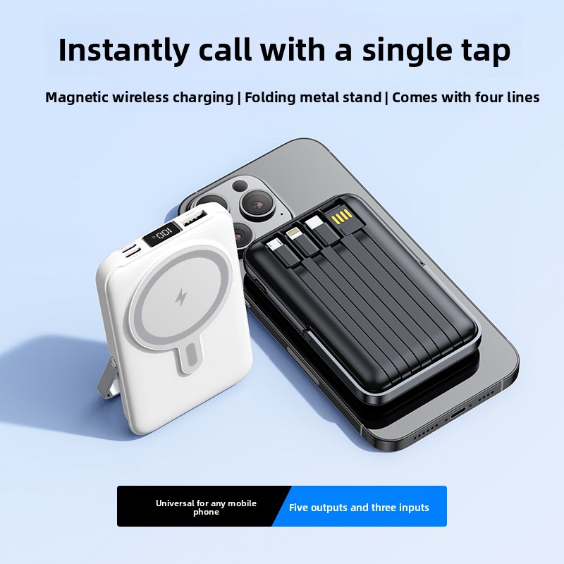 20000mAh Portable Mobile Power Bank Cross-border Magnetic Charging Pad, 22.5W Super Fast Charging, Wireless Charging
