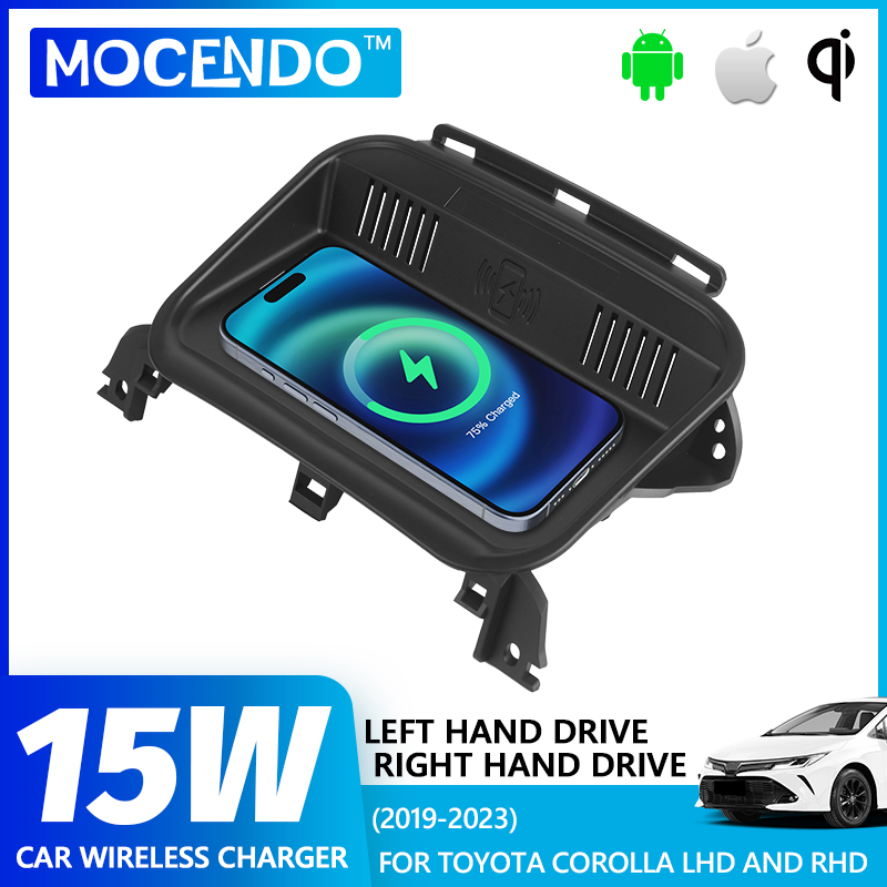 For Toyota Corolla 2019 2020 2021 2022 2023 15WQi Fast Charging Car Vehicle Wireless Charger Pad Auto Android Phone IphoneHolder
