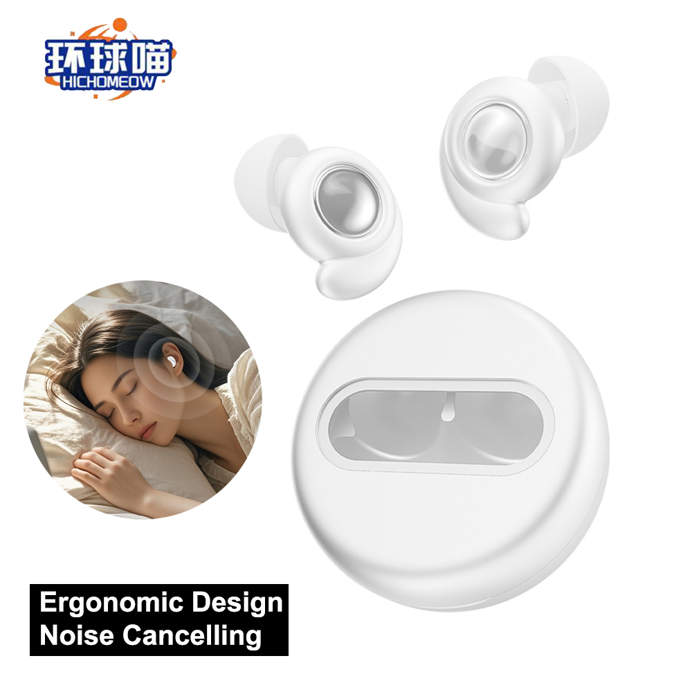Hichomeow DNR-900 Sleep Bluetooth Headphones in-Ear Wireless Earphones Ergonomic Design Earbuds Noise Cancelling Sleep Headset