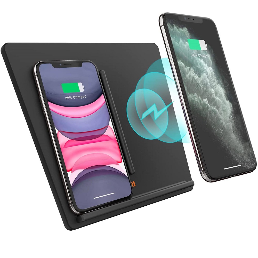 10W Wireless Charger For Tesla Model 3 2017 2018 2019 2020 Accessories,Dual Phone Charging Pad Car Center Console Interior