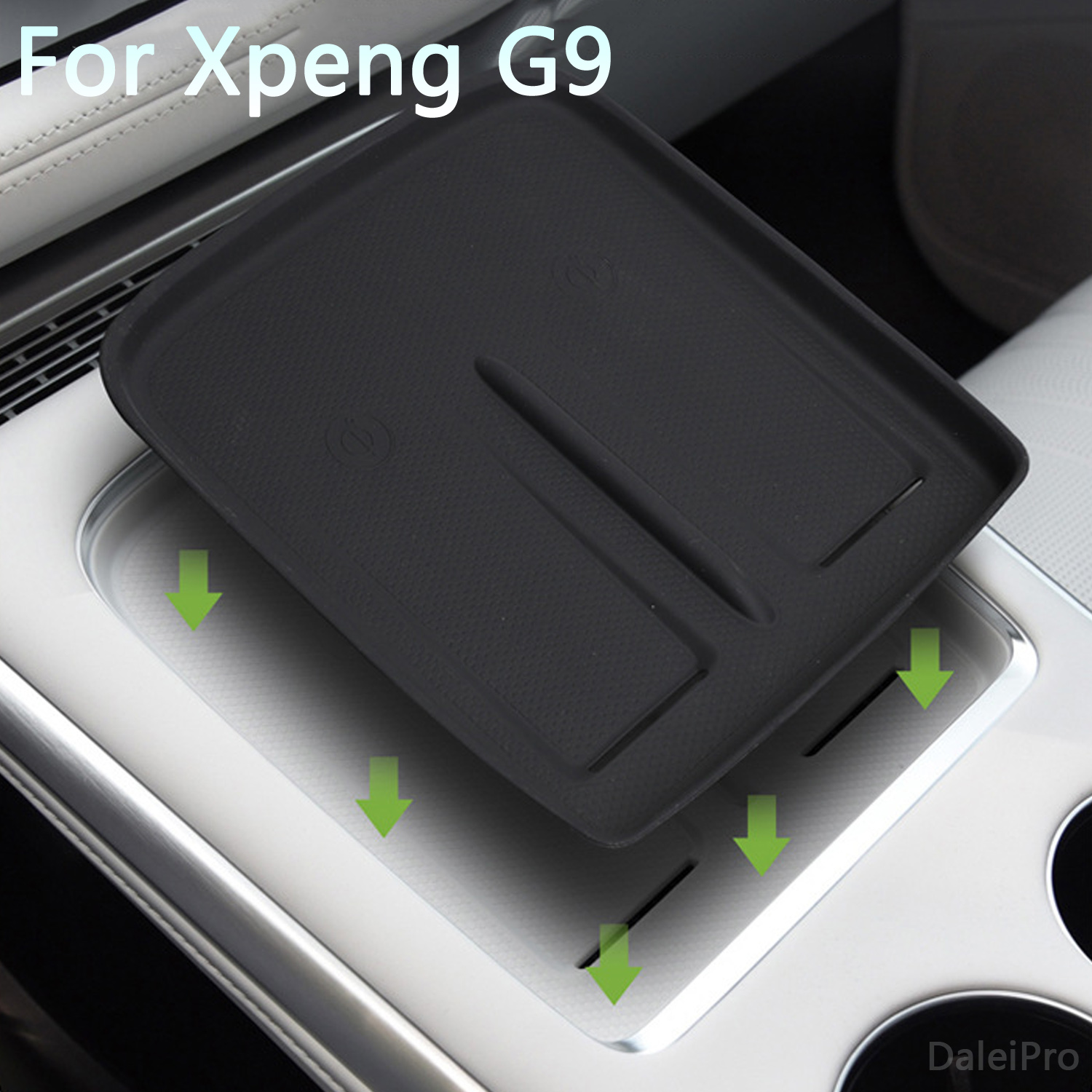 Car Central Console Wireless Charging Silicone Pad Noise-reduction Protective Pad Car Phone Holder Mat For Xpeng G9 Accessories