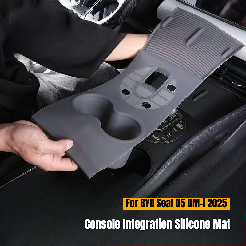 For BYD Seal 05 DM-i 2025 Electric Car Console Integration Silicone Mat Wireless Charging Gear Shift Cup Holder Protector Pad