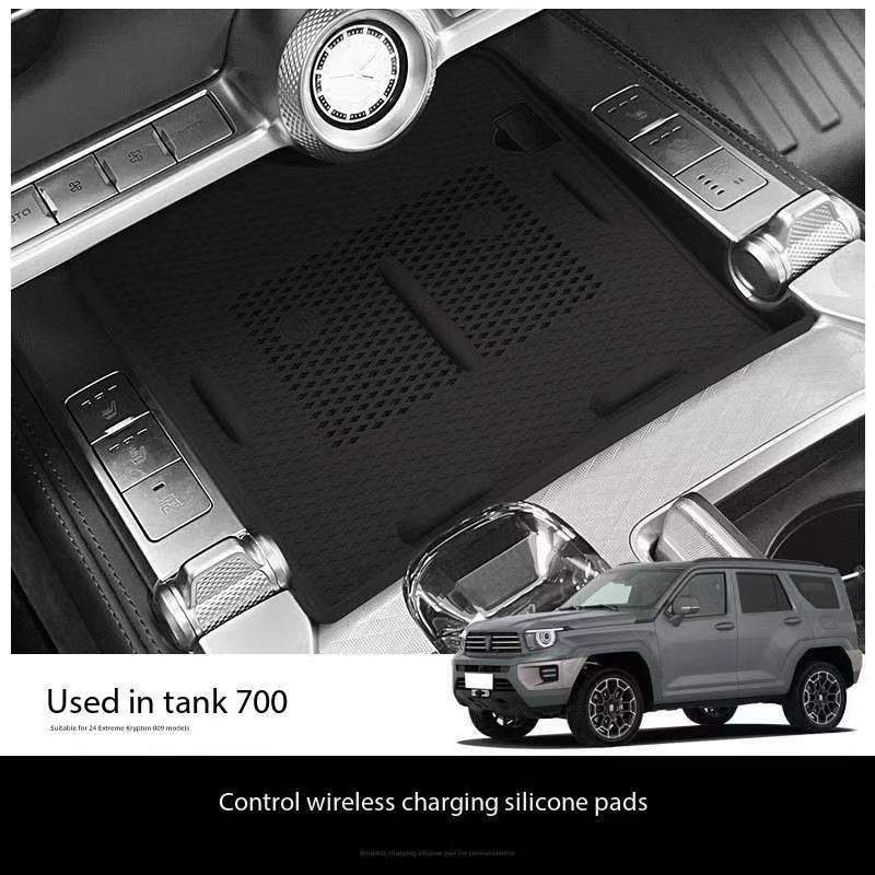 Suitable For Tank 700 2024 Central Control Anti-Skid Wireless Charging Silicone Pad Dust Pad Car Interior Decoration Accessories