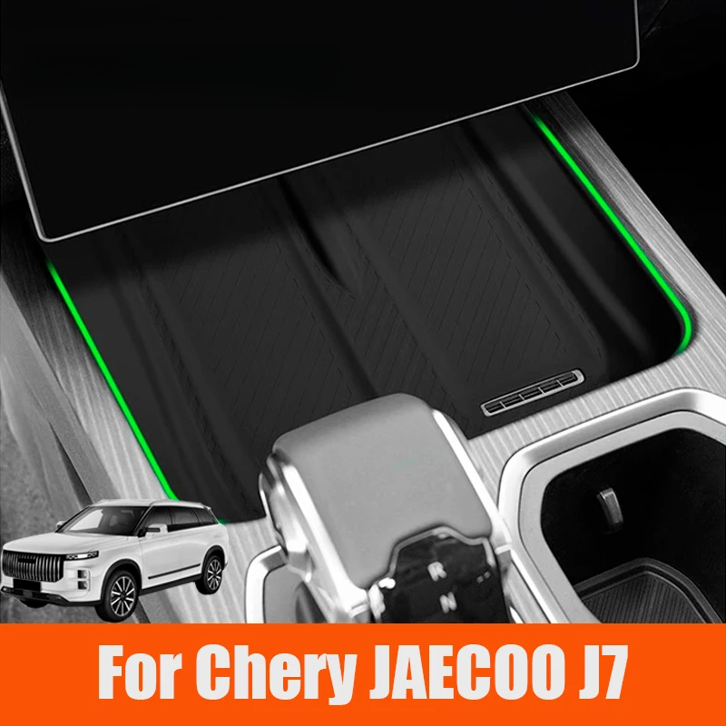 For Chery JAECOO J7 2024 2025 Car Central Control Wireless Charging Anti-slip Protector Mat Phone Holder Pads Cover Accessories