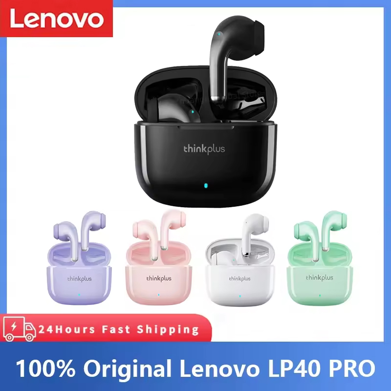 Lenovo LP40Pro TWS Bluetooth 5.1 Quick Connect Earphone Ergonomic Design Headphones Powerful Transmission Speed Headset Original