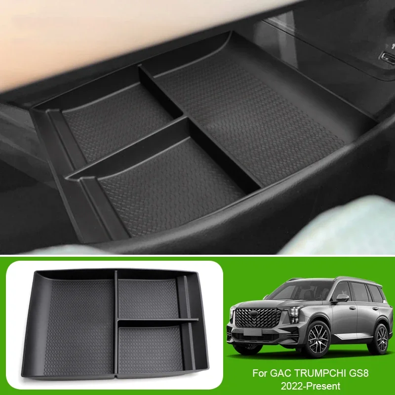 ABS Car Armrest Box Storage Auto Wireless Charging Pad For GAC TRUMPCHI GS8 M8 2022-Present Lower Central Control Organizer Bag