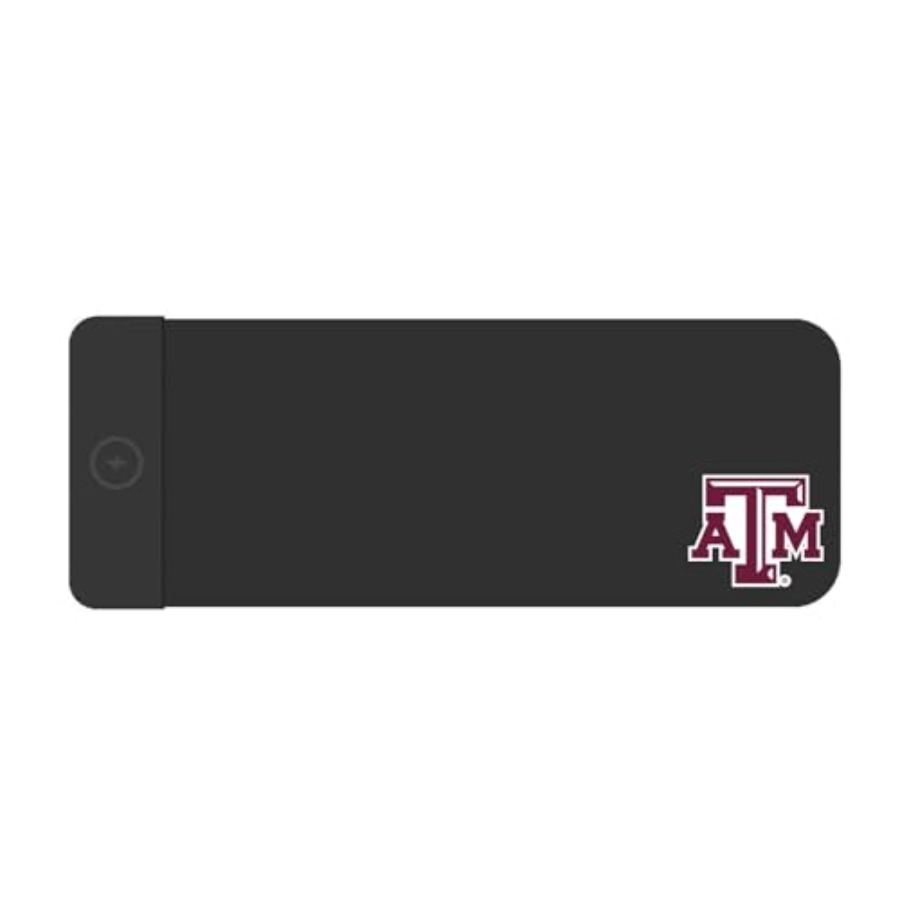 Texas AandM University Wireless Charging Cloth Desk Mat Durable Office Supplies Non-Slip Base Quick Chargg Wireless Desk Pad Bl