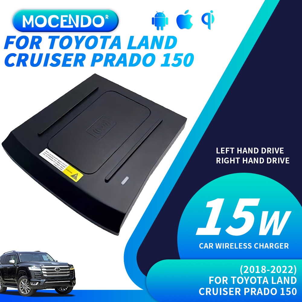 For Toyota Prado 2018-2022 QI Fast Wireless Charger 15W Hidden Dashboard Mobile Phone Charging Pad Car Accessory