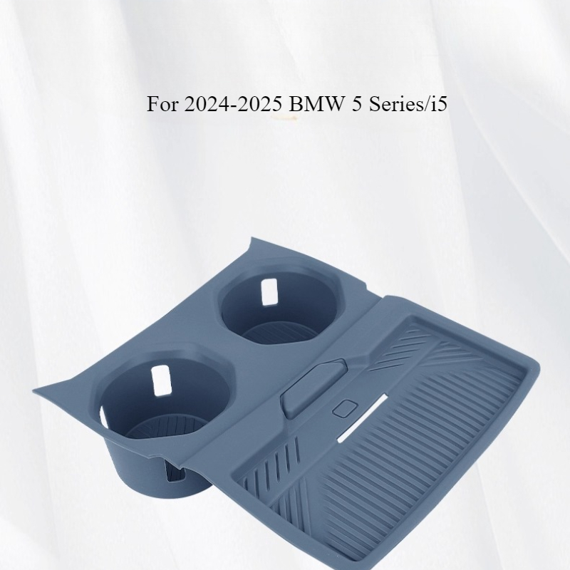 For 2024-2025 BMW 5 Series/i5 Cup Holder Central Control Gear Pad Wireless Charging Pad - Premium Silicone Protection Set
