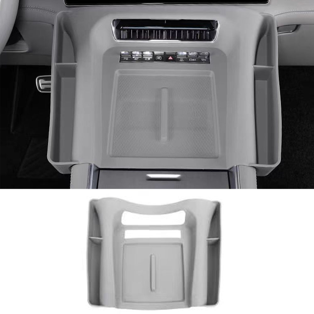 For Denza N9 2025 2026 Second-generation Upgrade Wireless Charging Silicone Pad Center Console Dustproof Pad Side Pocket Storage