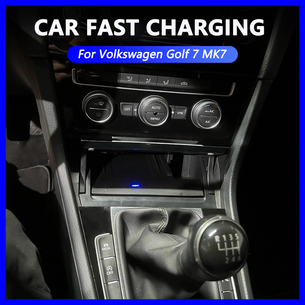 Moreway 15W Wireless Charger For VW Golf 7 MK7 2013-2019 Phone Holder Fast Charging Pad Charge trim Car Interior Accessories