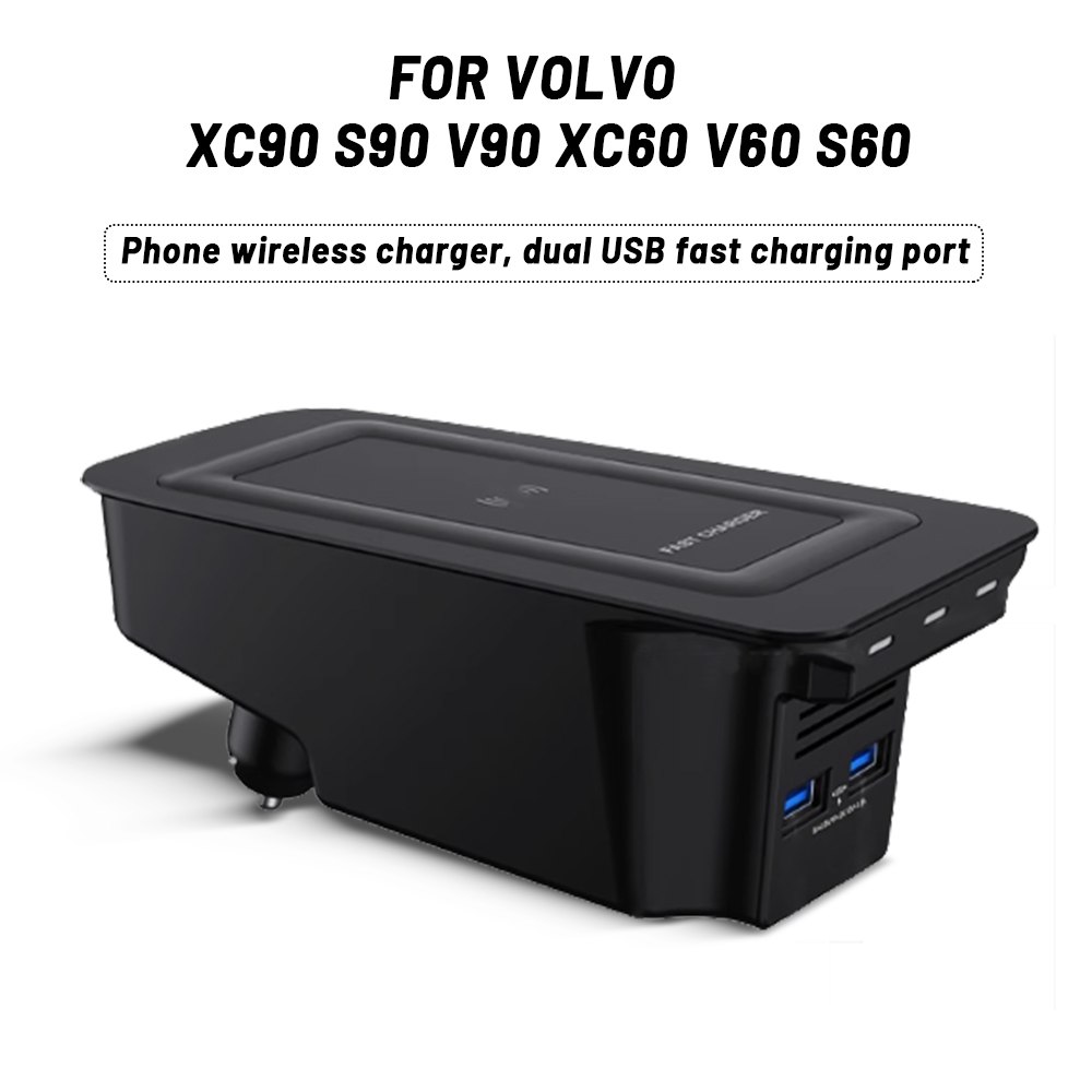 Moreway Car wireless charger For Volvo xc60 xc90 s90 v90 s60 v60 phone Holder fast charging plate Pad Car styling interior