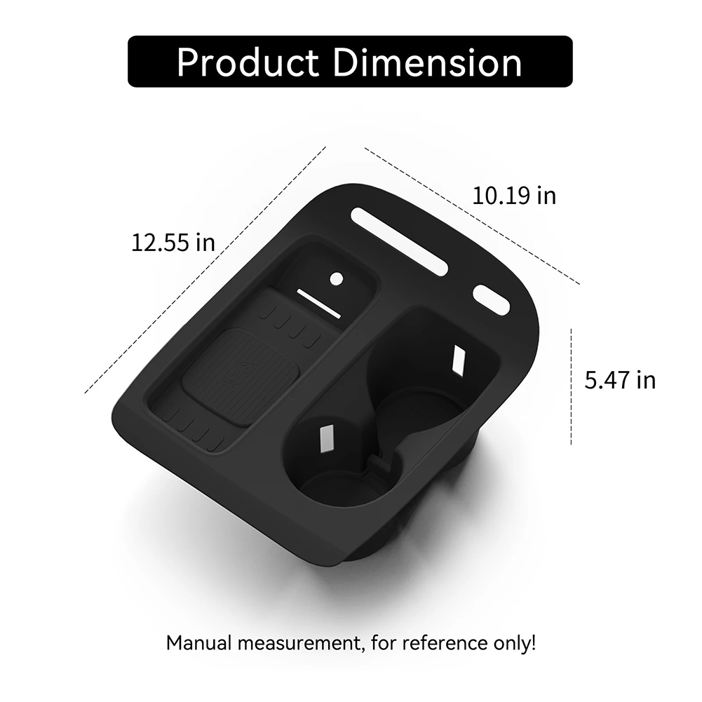 For Hyundai Palisade 2026 Silicone Center Console Cup Holder With Wireless Charging Pad Storage Box LHD Automotive Interior